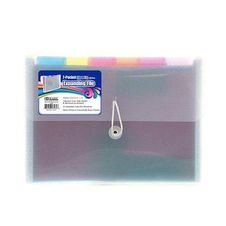 Bazic Products Bazic  3164  Rainbow 7-Pocket Letter Size Poly Expanding File Pack of 12 3164